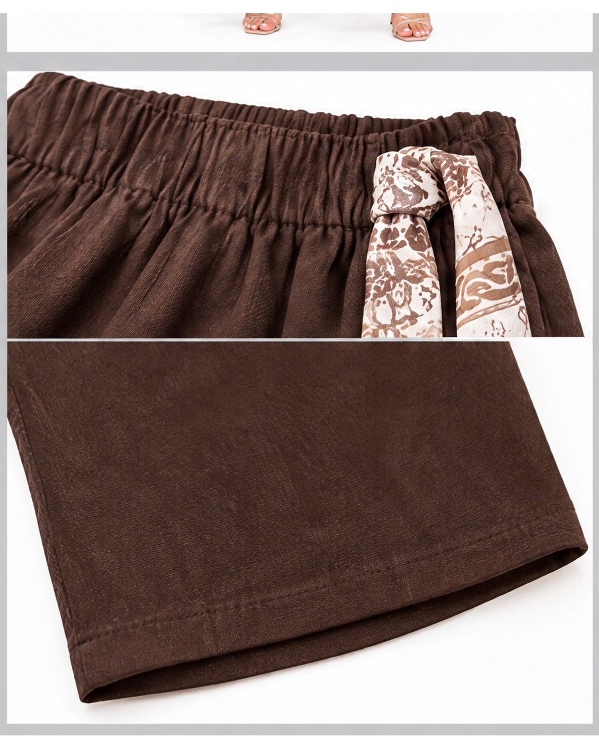 Pantalón ancho con cinta