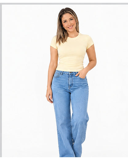 Blusa básica manga corta