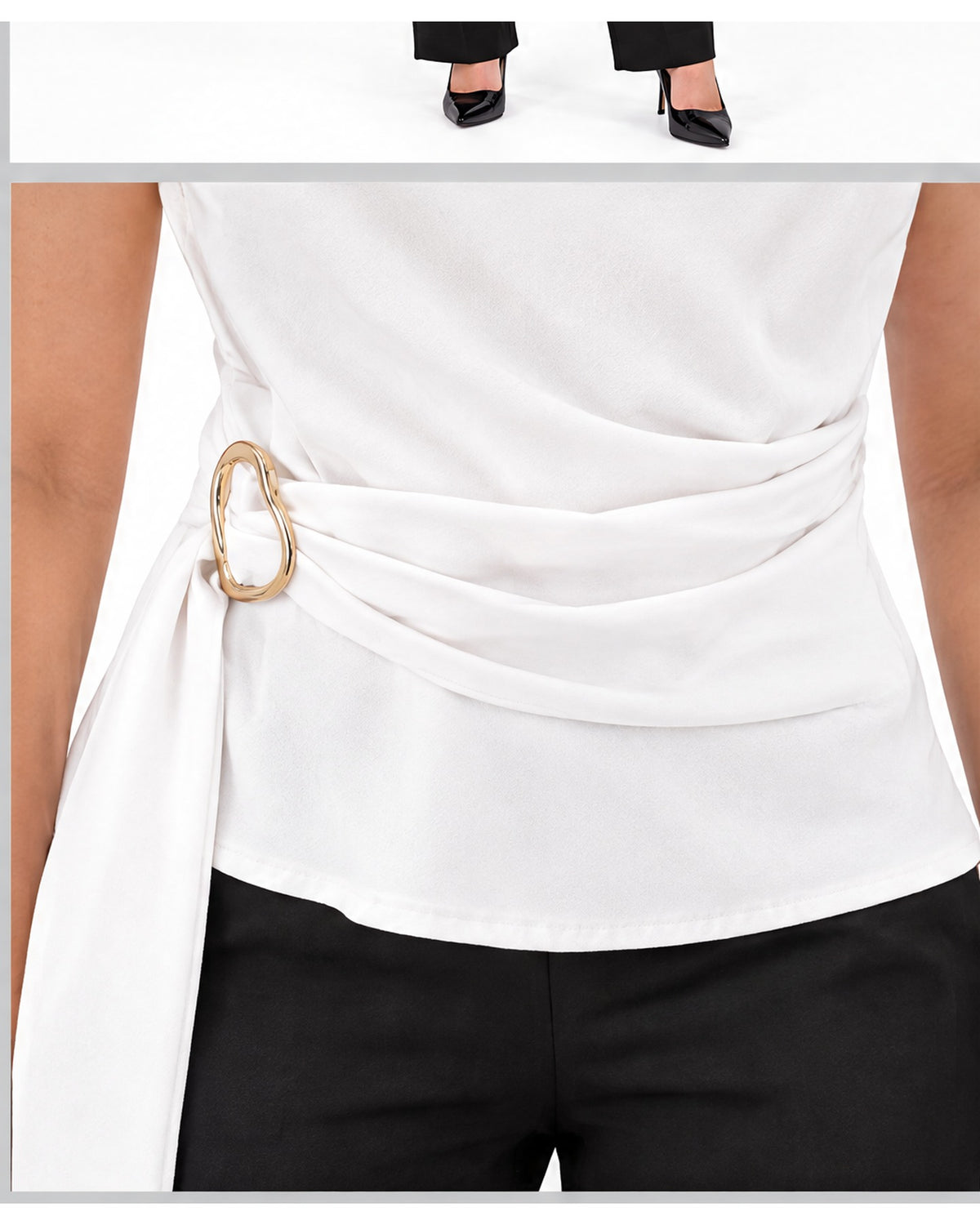 Blusa con hebilla lateral