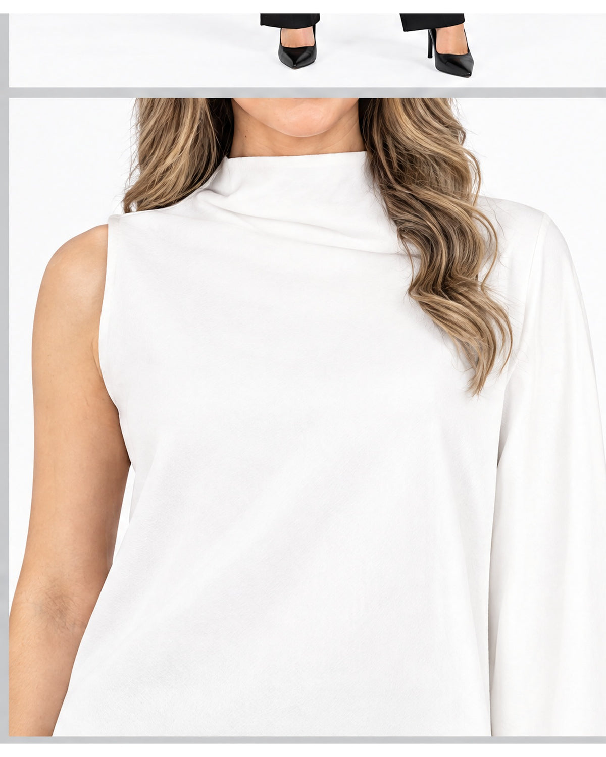 Blusa asimétrica de una manga