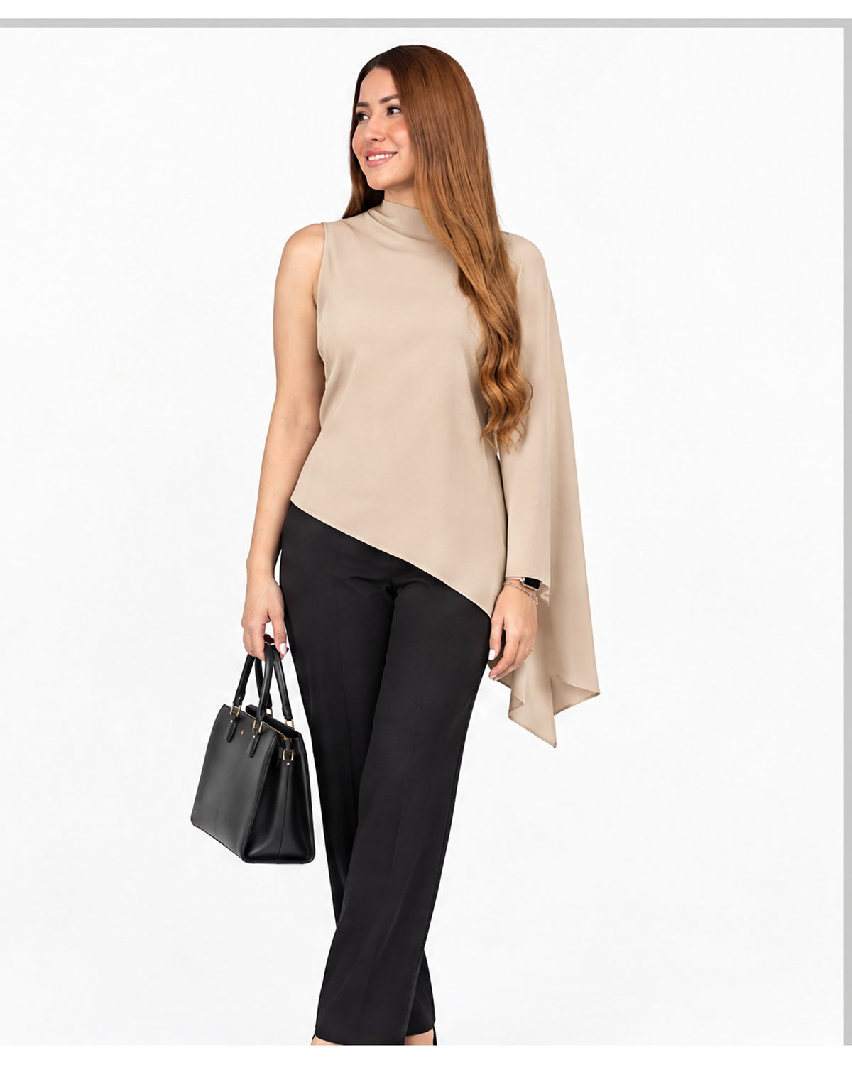 Blusa asimétrica de una manga