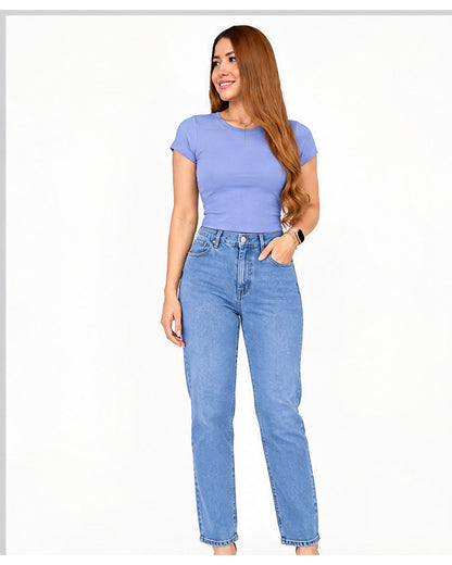 Blusa básica manga corta