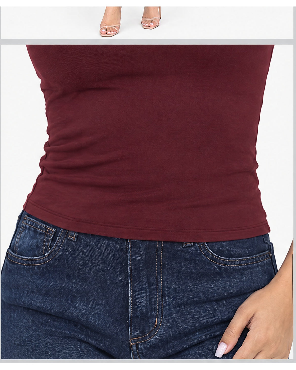 Blusa básica ajustada
