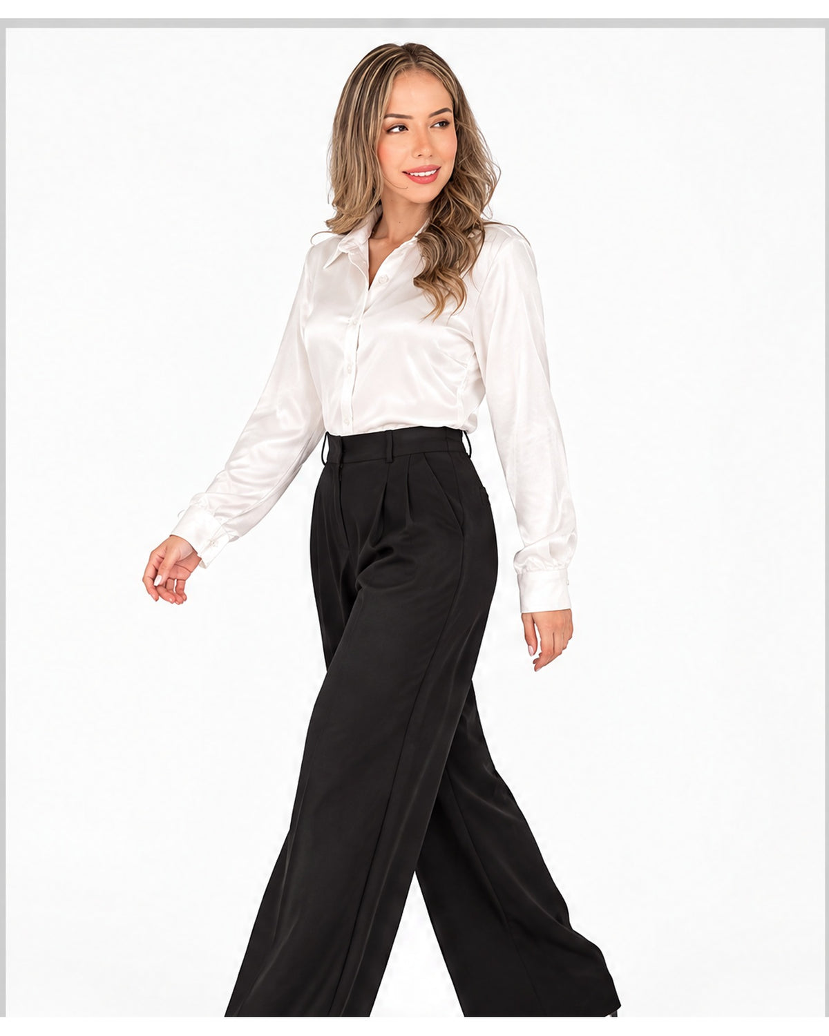 Camisa satinada