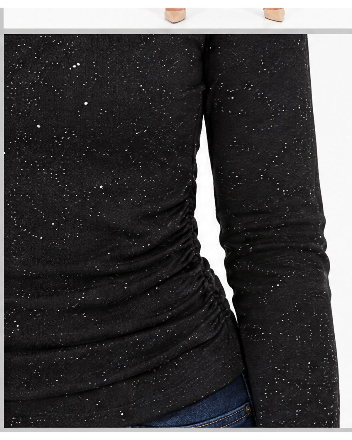 Blusa escote barco con brillos
