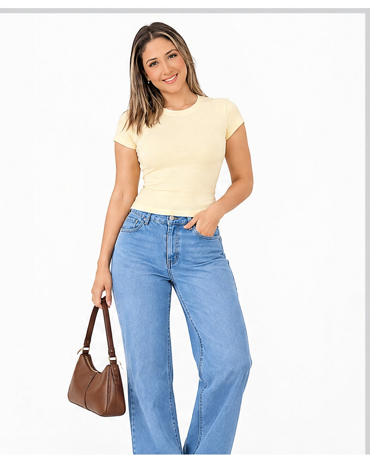 Blusa básica manga corta