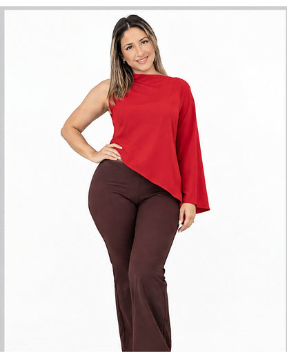 Blusa asimétrica de una manga