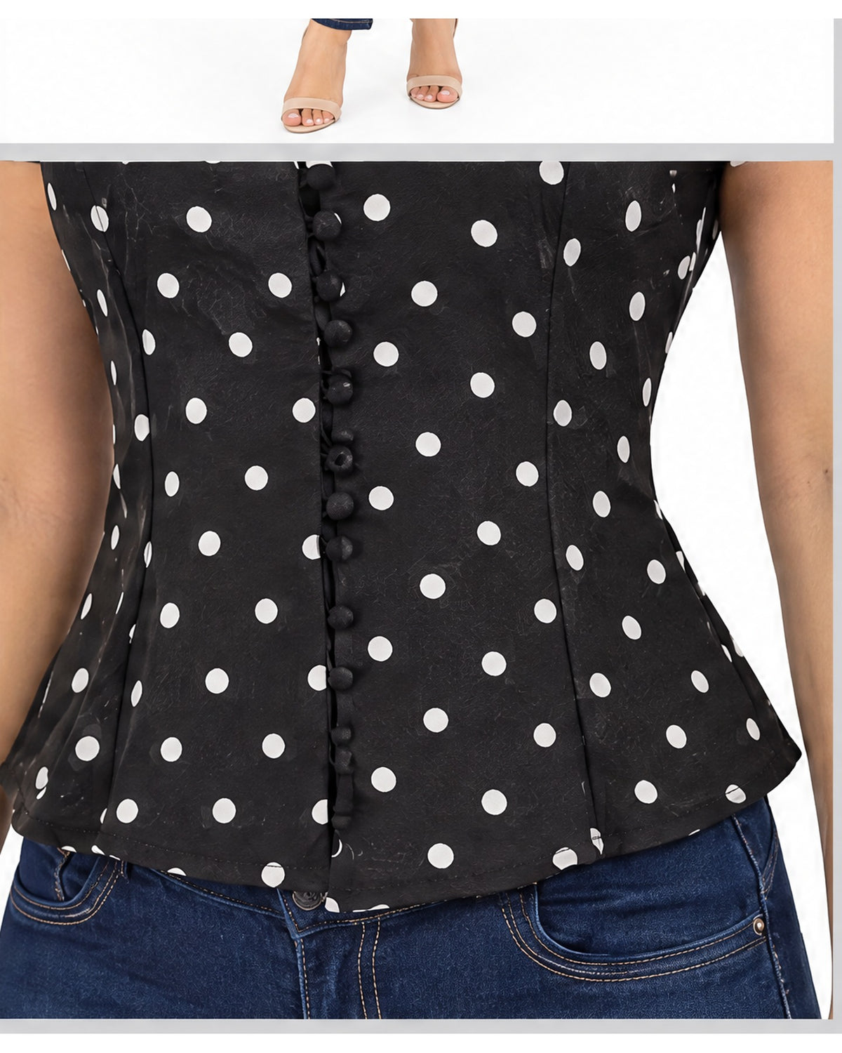 Blusa de lunares con botones