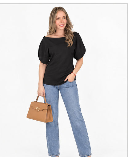 Blusa mangas tulipán