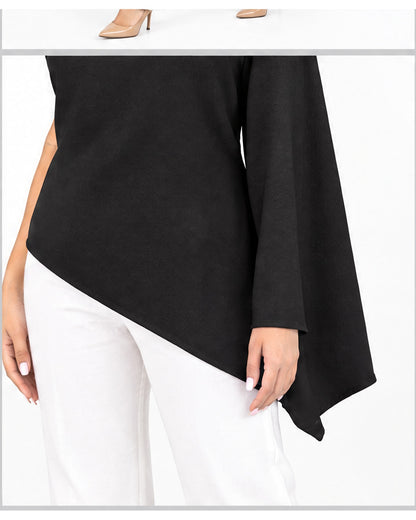 Blusa asimétrica de una manga