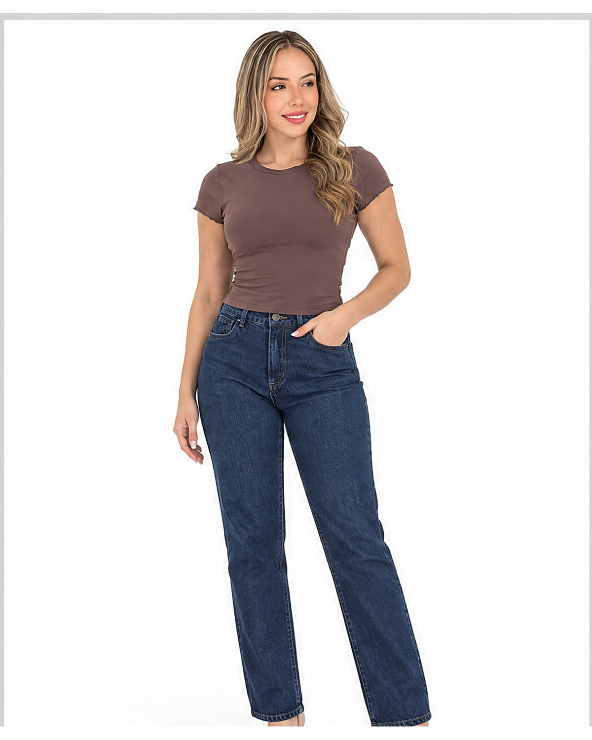 Blusa básica ajustada