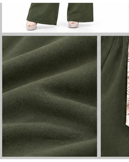 Pantalón ancho con cinta