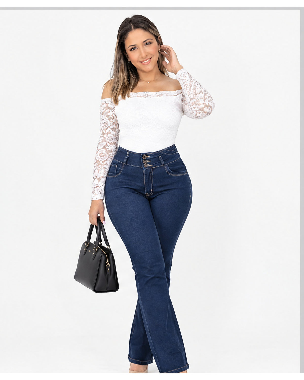 Body de encaje off-shoulder