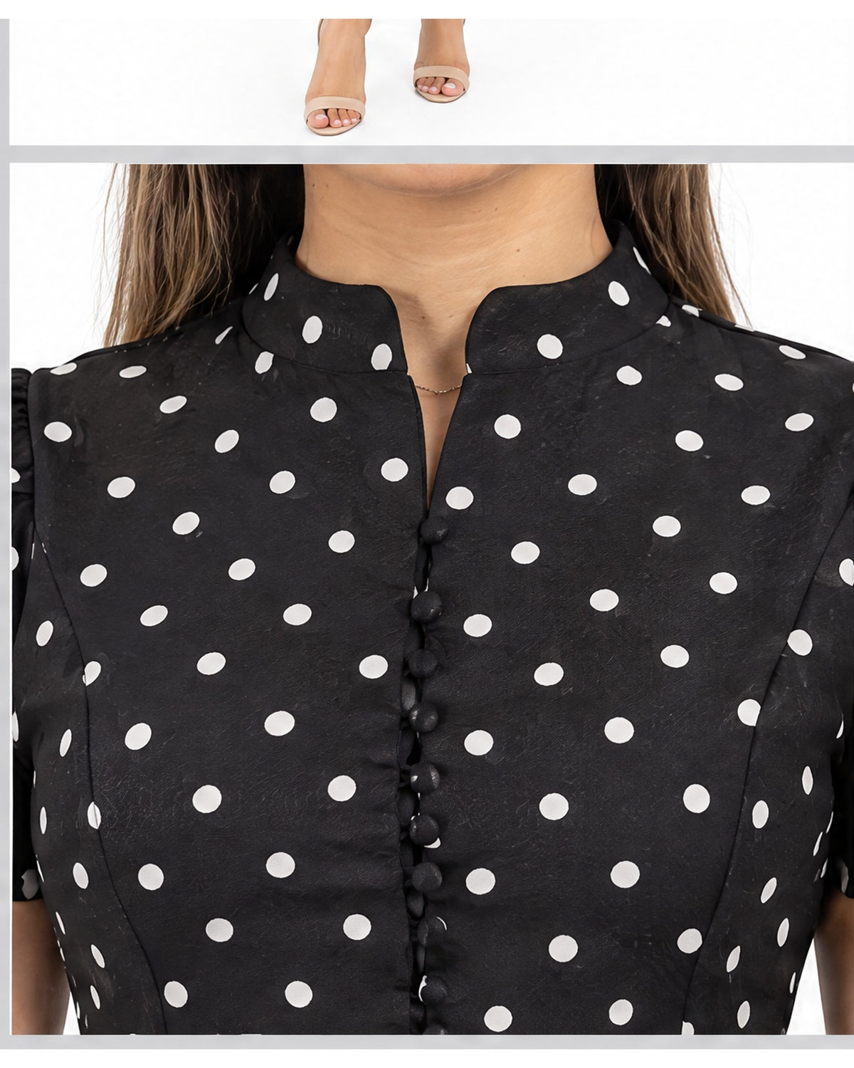 Blusa de lunares con botones