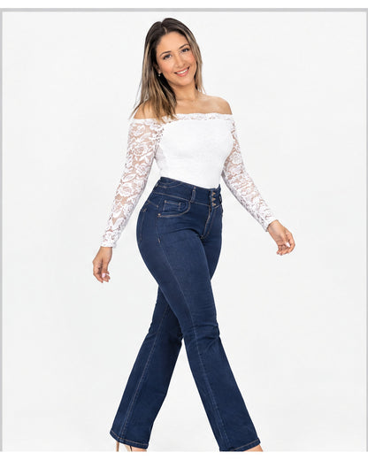 Body de encaje off-shoulder