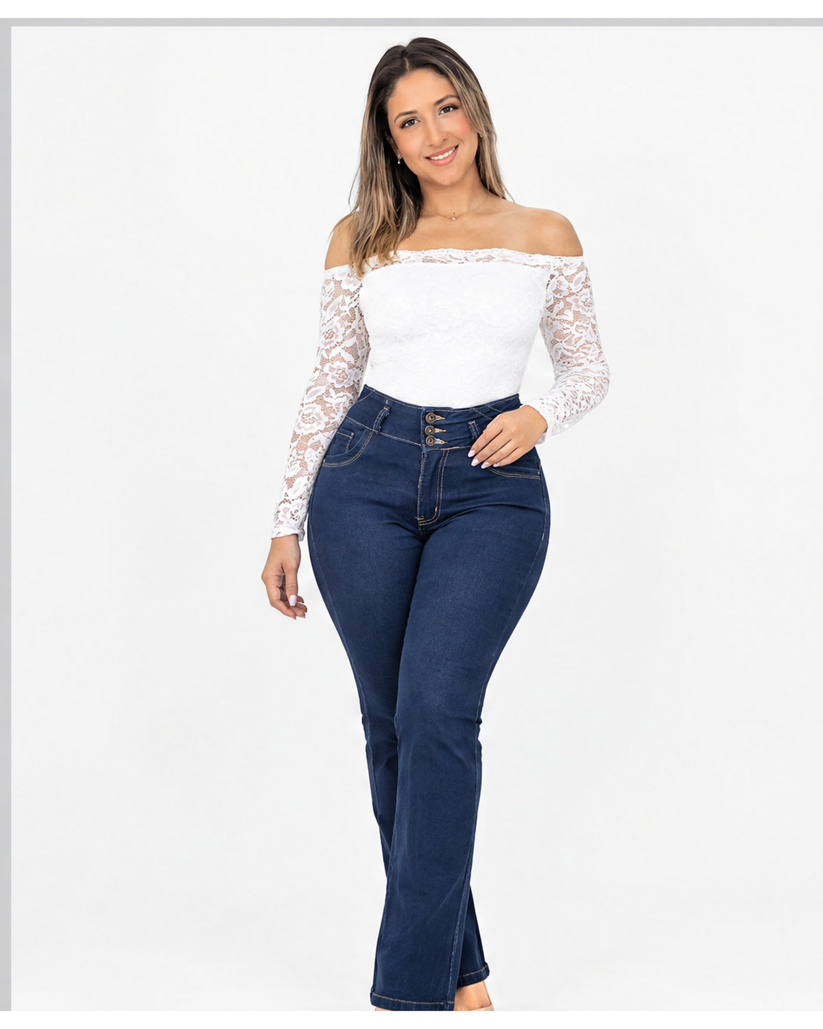 Body de encaje off-shoulder