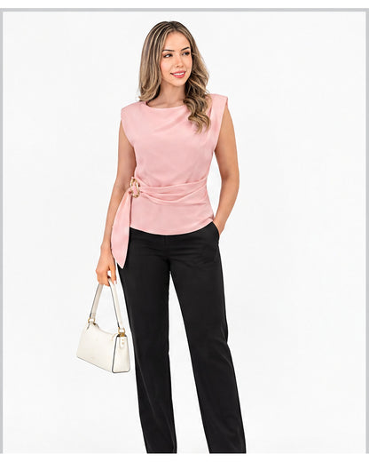 Blusa con hebilla lateral