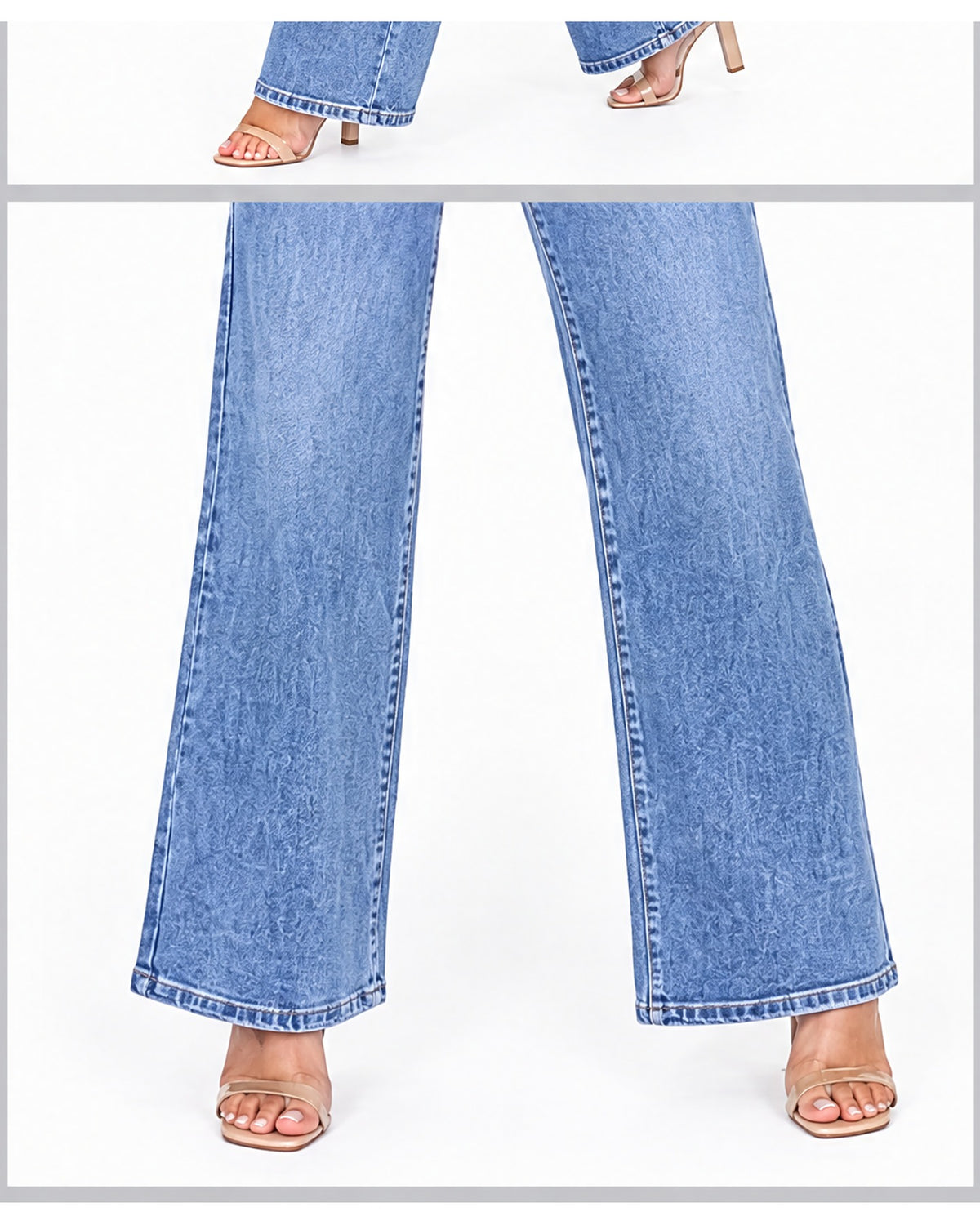 Jeans wide leg control fit