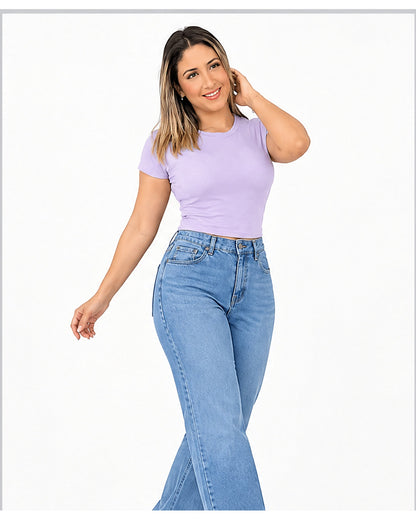 Blusa básica manga corta