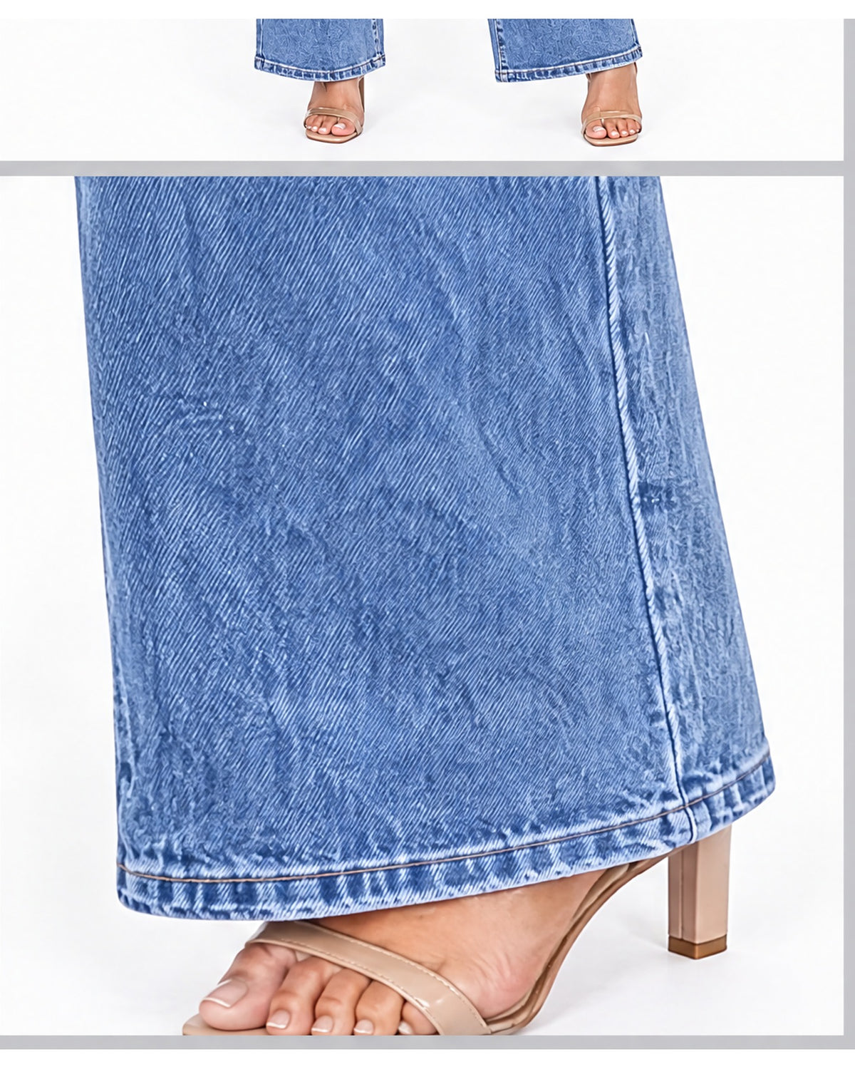 Jeans wide leg control fit