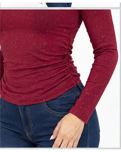 Blusa escote barco con brillos