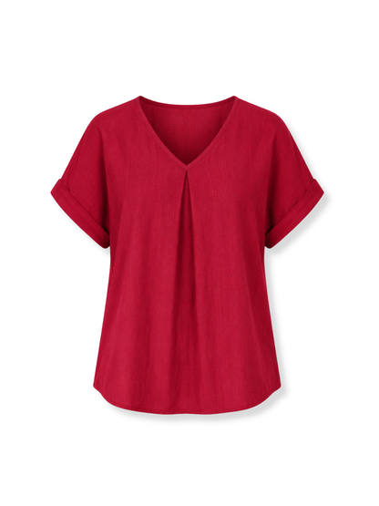 K-110 Blusa cuello V Rojo 3