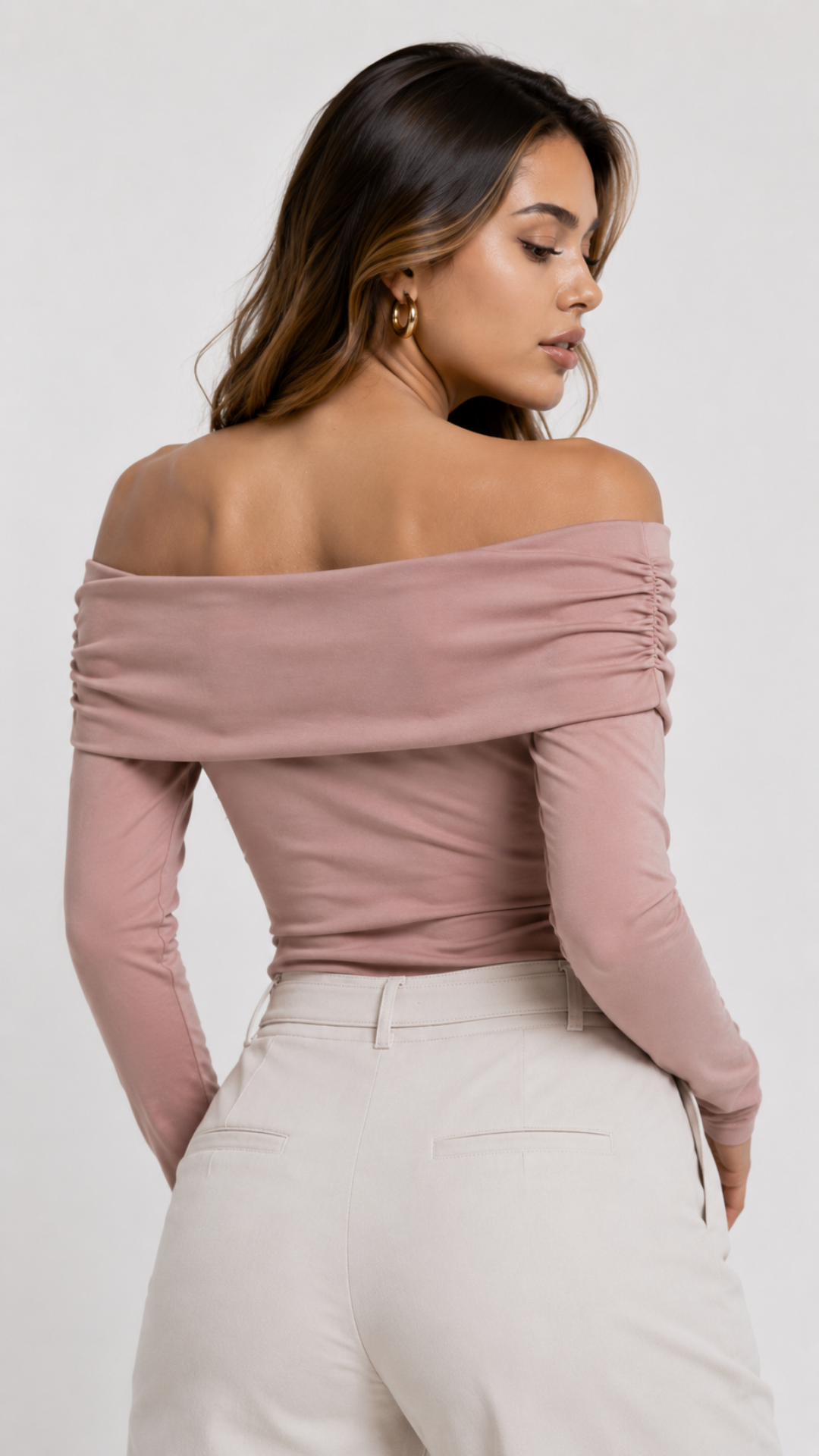 CT1447-5 Off-shoulder Camel 2