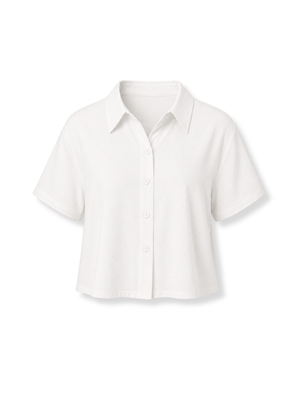 GA8239 Camisa crop Blanco 3