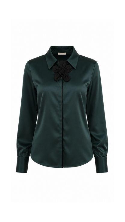 B41933 Manga larga con broche Verde militar 8