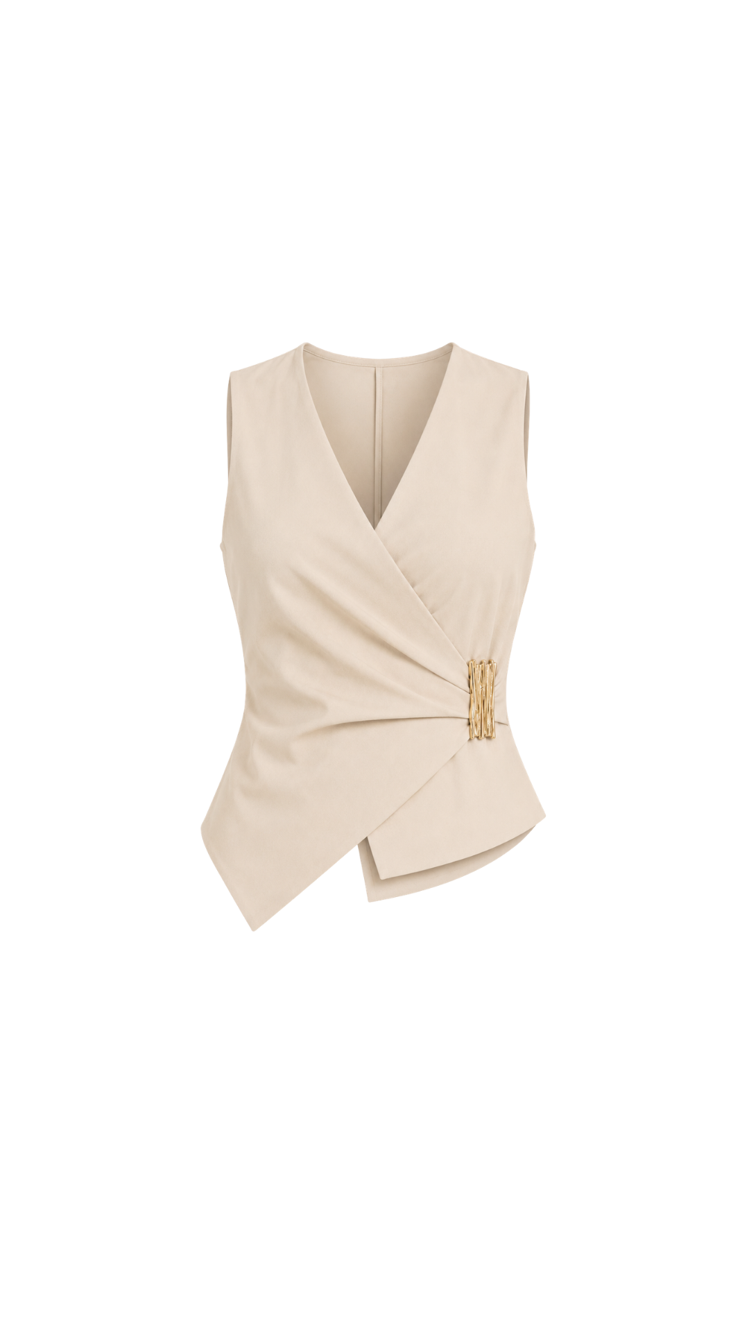 B36854 Conjunto peplum palazzo Beige 10