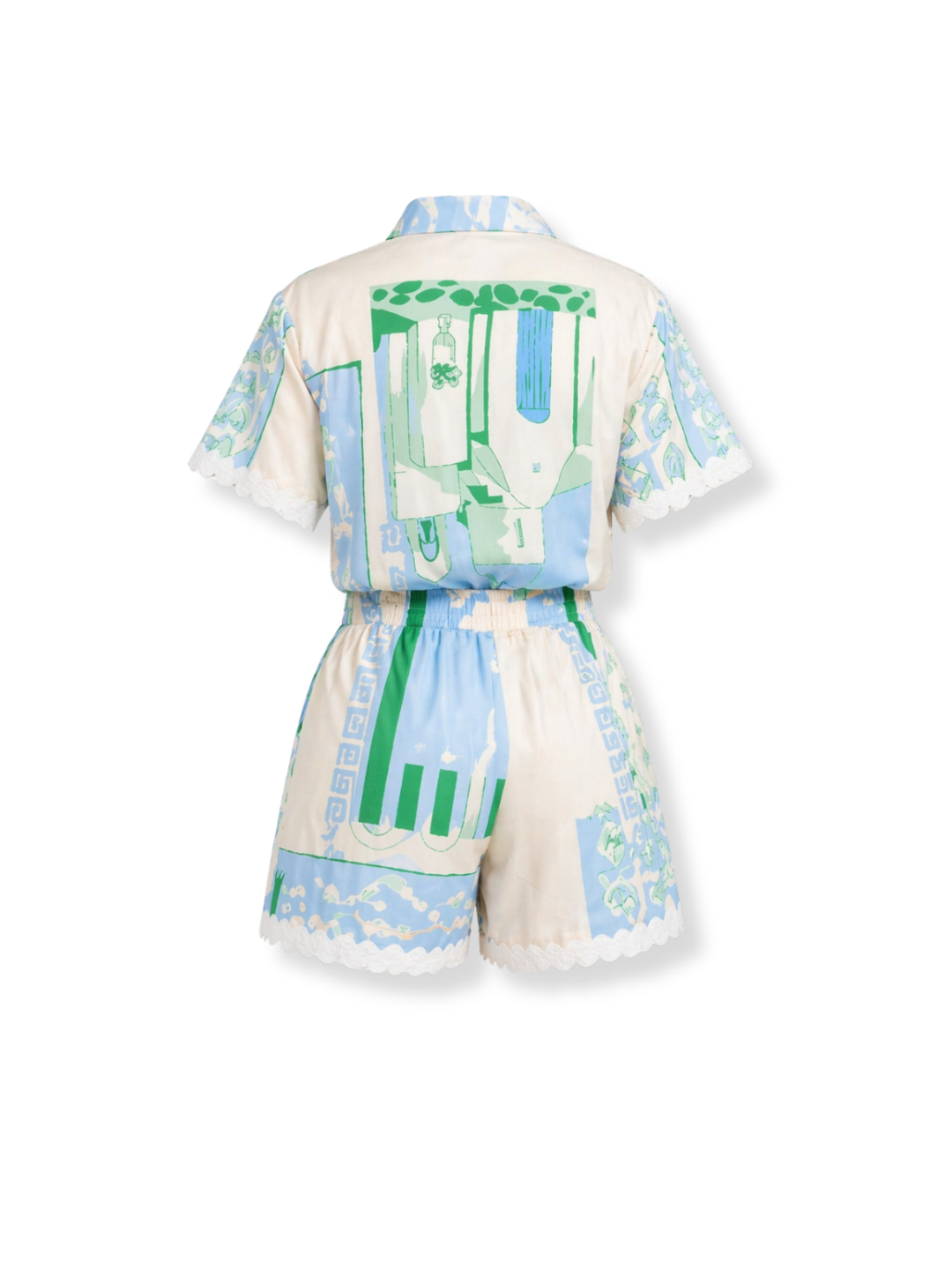 OMG-NB-034W Conjunto camisa short Celeste 4