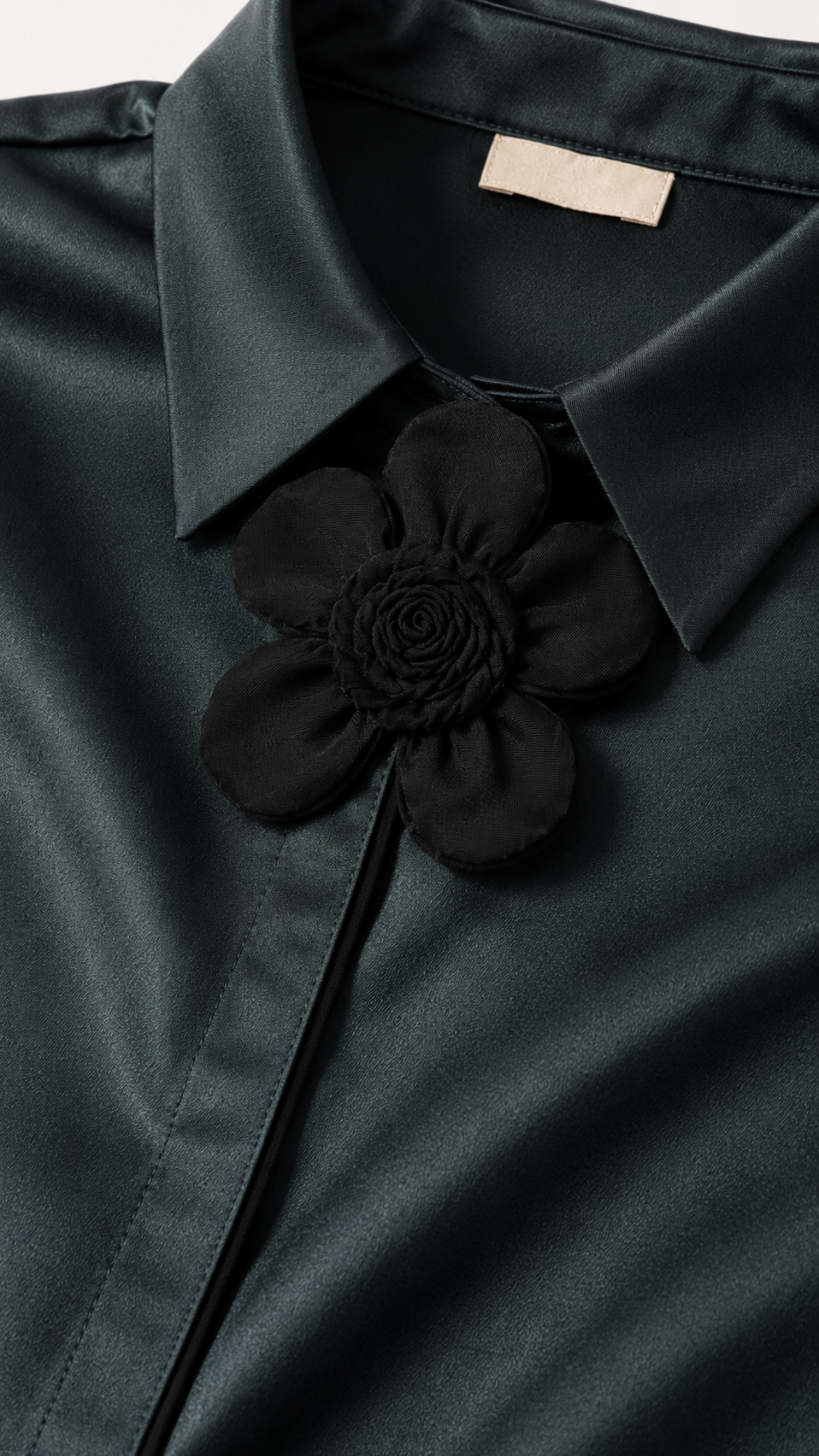 B41933 Manga larga con broche Verde militar 3