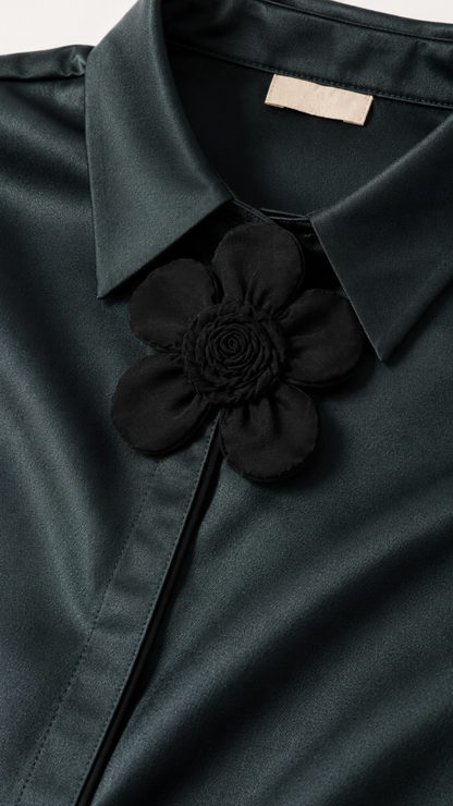 B41933 Manga larga con broche Verde militar 3
