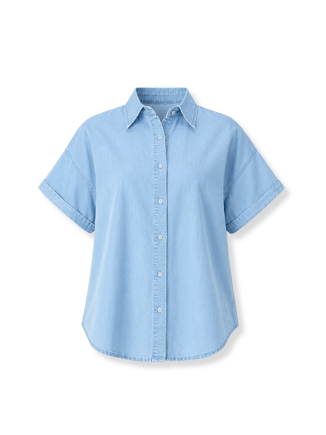 523-L24-140 Blusa denim oversize Azul claro 3
