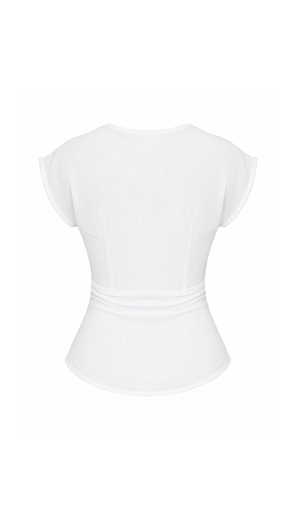 JJ-6573 Peplum cruzada Blanco 9