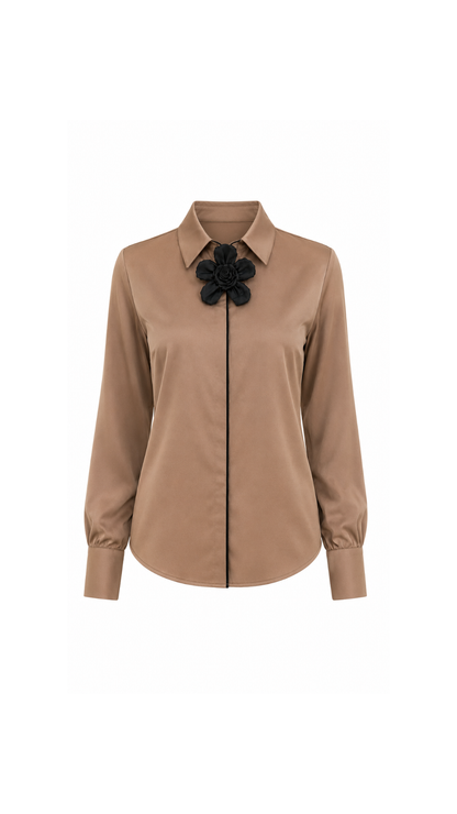 B41933 Manga larga con broche Camel 8