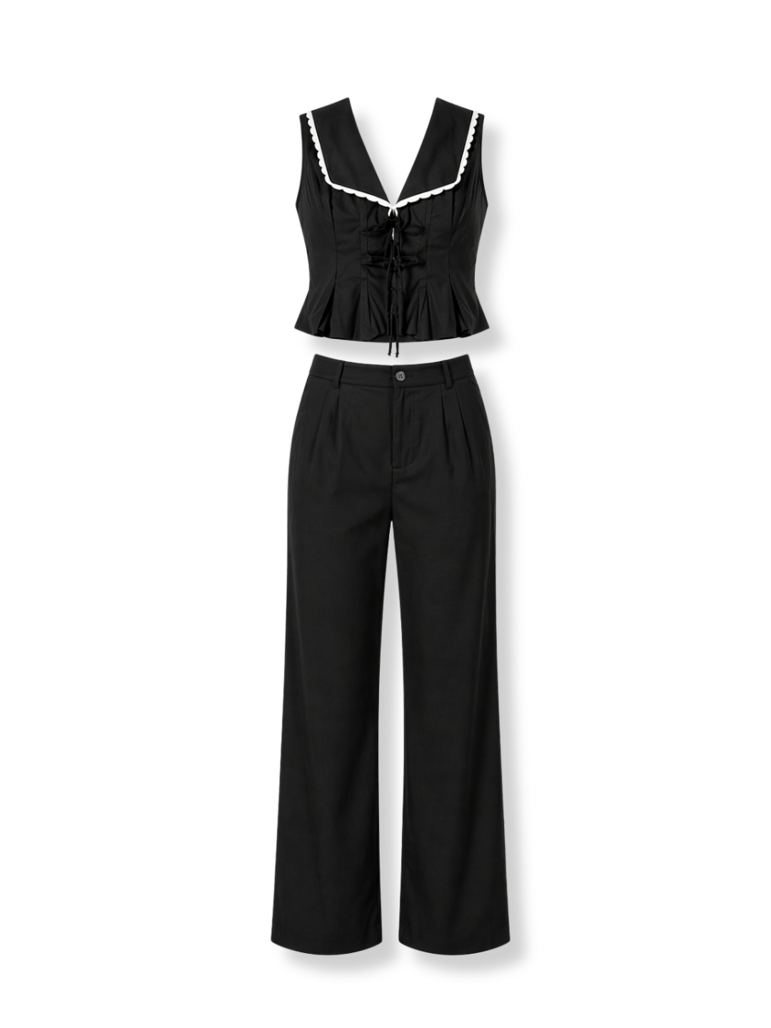 OMG-ST25-145W Conjunto wide leg Negro 3
