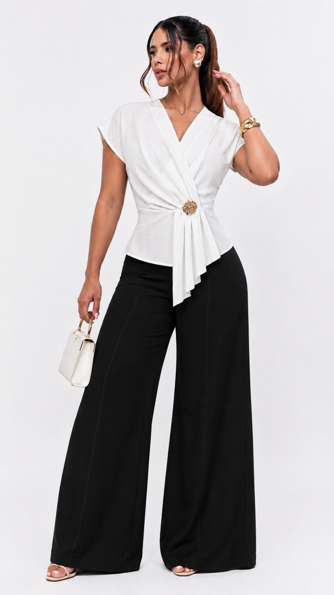JJ-6573 Peplum cruzada Blanco 3