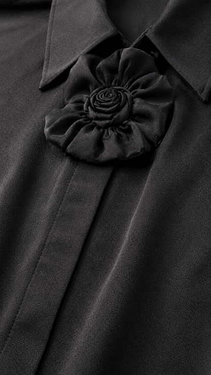 B41933 Manga larga con broche Negro 5