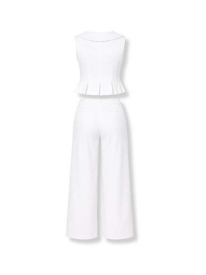 OMG-ST25-145W Conjunto wide leg Blanco 4