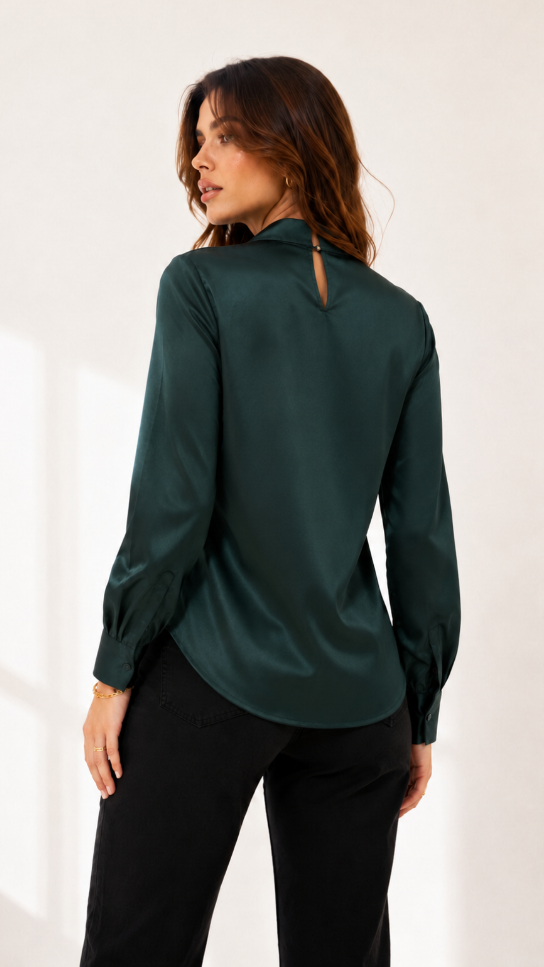 B41933 Manga larga con broche Verde militar 2