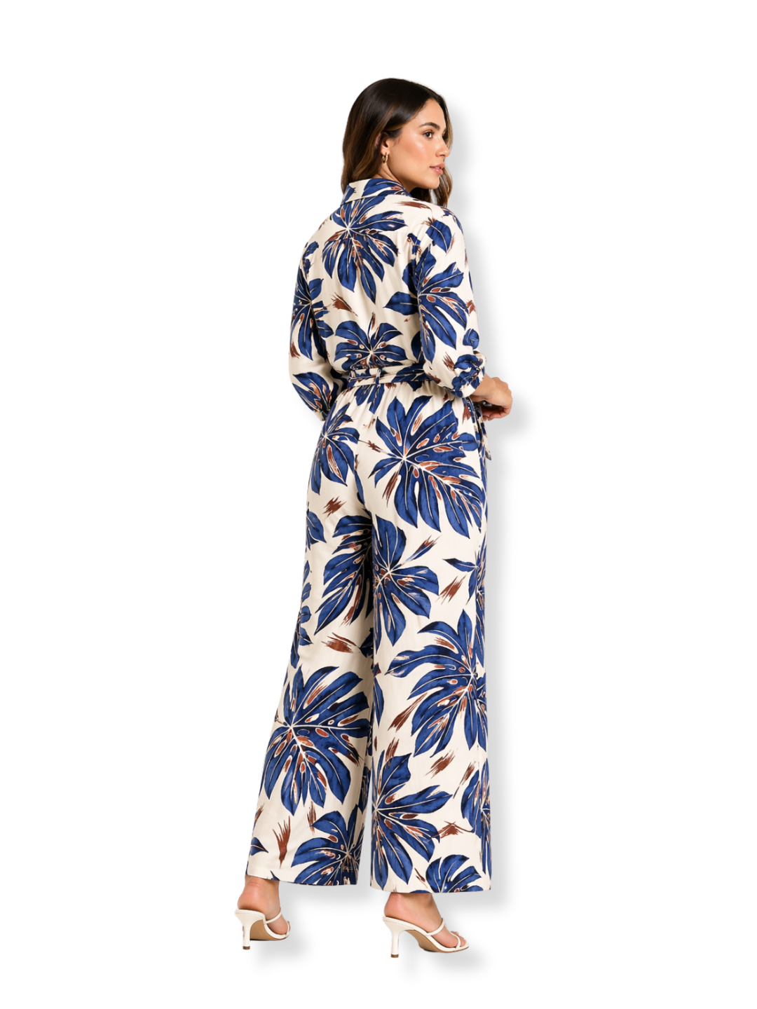 LR136W Conjunto crop pantalon Azul 2