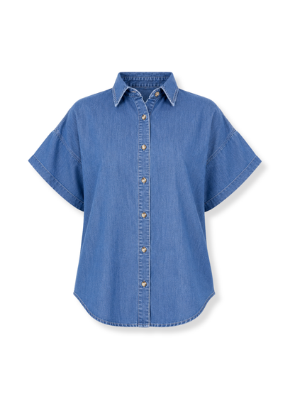 523-L24-140 Blusa denim oversize Azul medio 3
