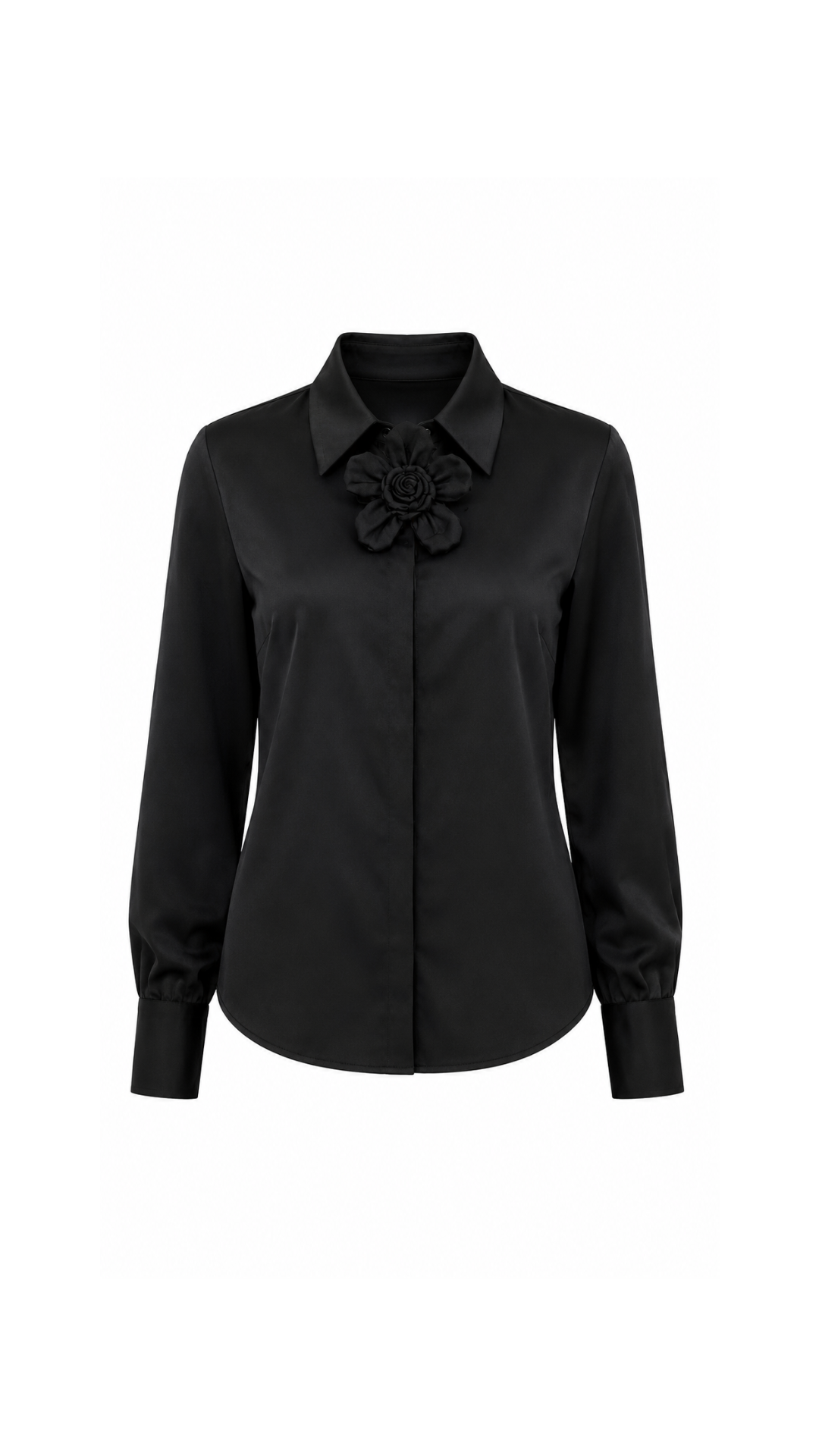 B41933 Manga larga con broche Negro 8