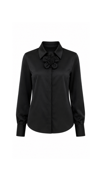 B41933 Manga larga con broche Negro 8
