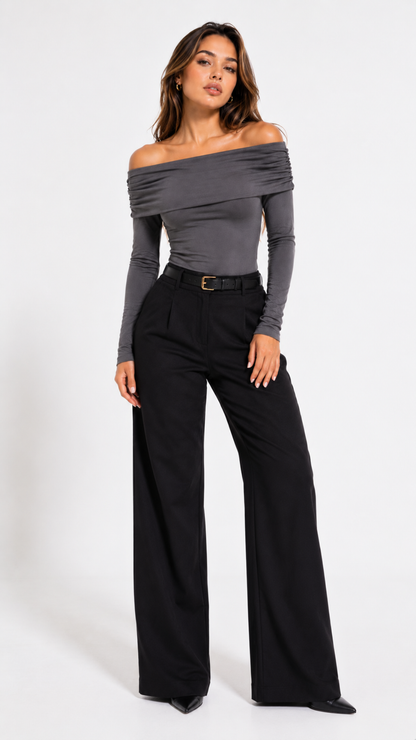 CT1447-5 Off-shoulder Cafe (gris) 3