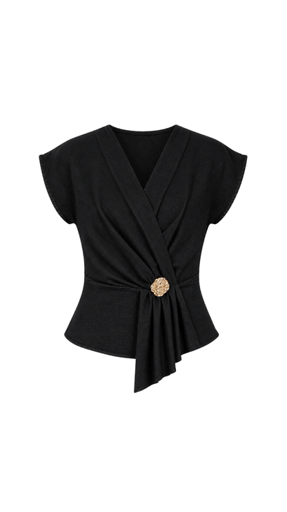 JJ-6573 Peplum cruzada Negro 8