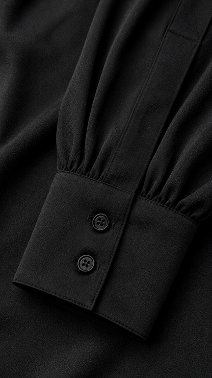 B41933 Manga larga con broche Negro 6