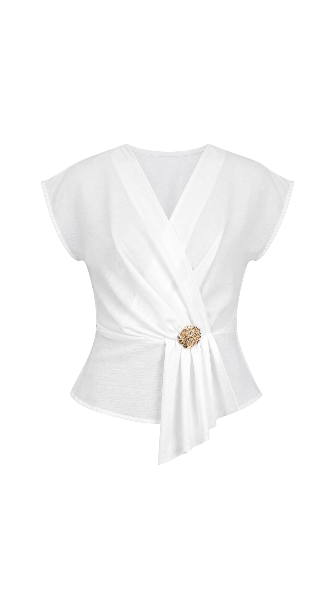 JJ-6573 Peplum cruzada Blanco 8