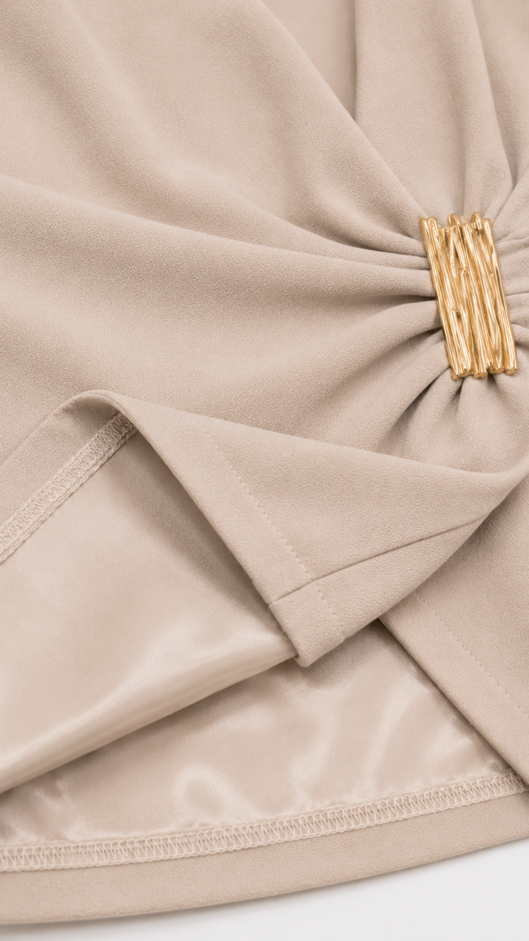 B36854 Conjunto peplum palazzo Beige 5